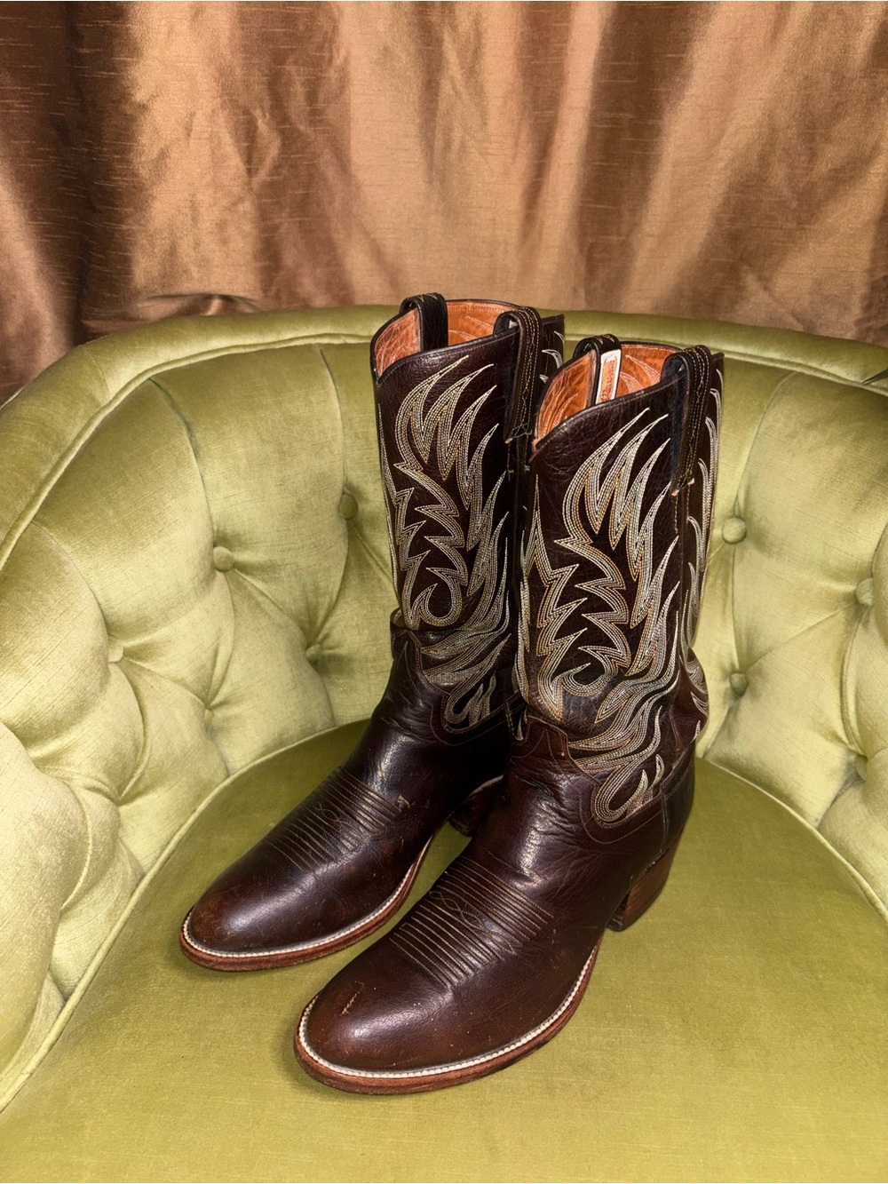 Vintage Men WB Masterson Limited Edition Cowboy Boots 10 D Wrangler 1980s Spain - Picture 3 of 12